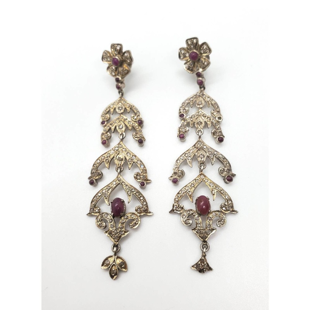 Ruby Diamond Earring